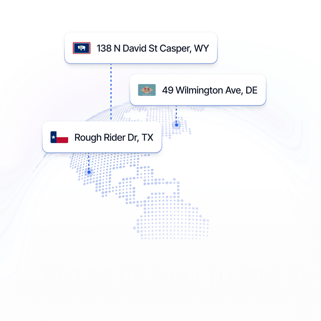 USA Company Registration Map